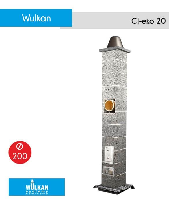 Ekonomiczny i prosty w budowie komin ceramiczny Wulkan CI EKO fi 200