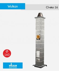 Komin Wulkan CI-EKO do wszystkich paliw średnica 186 mm ocieplony Icopal Schiedel