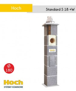 Hoch Standard 180+W tani system kominowy do kominków z wentylacją - niemiecka ceramika