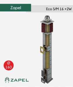 GT Zapel Eco S (Eco M) 160+2W ekonomiczny komin ceramiczny do wszystkich paliw z podwójną wentylacją