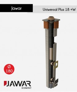 Ceramiczny komin uniwersalny do wszystkich paliw Jawar Uniwersal Plus fi 180 z podwójna wentylacją