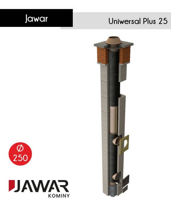 Jawar Uniwersal Plus fi 250 uniwersalny system kominowy oparty ceramikę izostatyczną