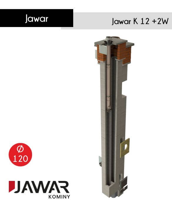 Jawar K 120+2W komin ceramiczny do kotłów gazowych z podwójną wentylacją