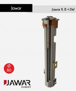 Jawar K 80+2W komin ceramiczny do kotłów gazowych z podwójną wentylacją