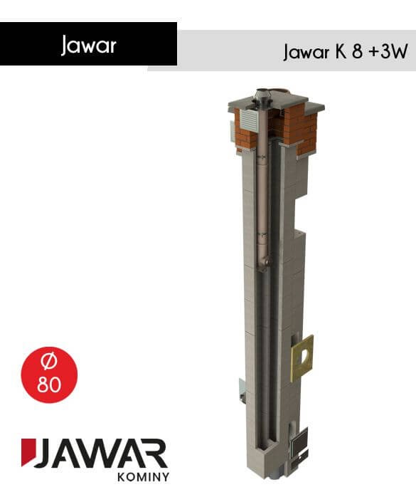 Jawar K 80+2W komin ceramiczny do kotłów gazowych z podwójną wentylacją