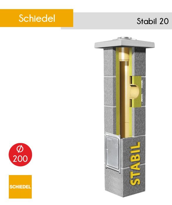 Schiedel Stabil 20 z wełną - tani komin ceramiczny