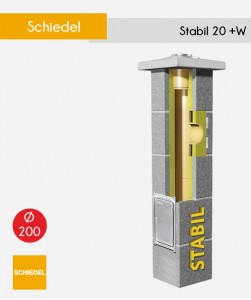 Schiedel Stabil 20+W ocieplony komin z wentylacją do domów pasywnych