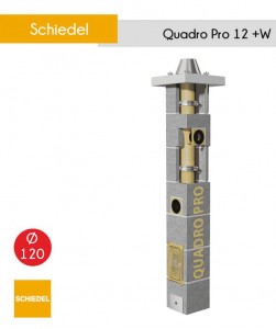 System kominowy Quadro Pro marki Schiedel z ceramiką izostatyczną o średnicy 12 z wentylacją