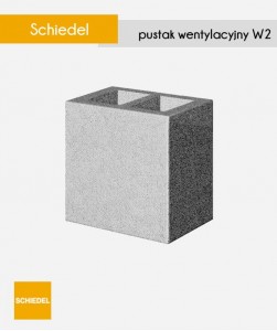 Komin wentylacyjny Schiedel - pustak wentylacyjny podwójny W2 36 x 25 cm