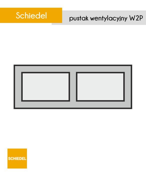 Komin wentylacyjny Schiedel - pustak wentylacyjny podwójny W2 poziomy - pustak 2-komorowy