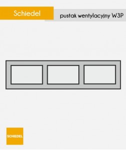 Komin wentylacyjny Schiedel - pustak wentylacyjny potrójny W3P poziomy - pustak 3-komorowy