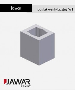 Pustak wentylacyjny jednokanałowy Jawar W1 komin wentylacyjny 12x16 cm