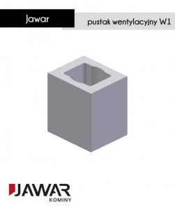 Pustak wentylacyjny jednokanałowy Jawar W1 komin wentylacyjny 12x16 cm