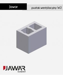 Podwójna wentylacja Jawar - pustak wentylacyjny W2