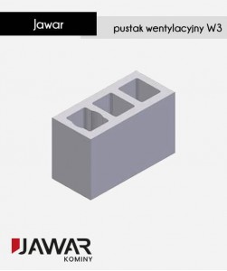 Potrójna wentylacja Jawar - pustak wentylacyjny W3