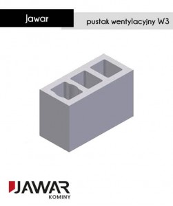 Potrójna wentylacja Jawar - pustak wentylacyjny W3