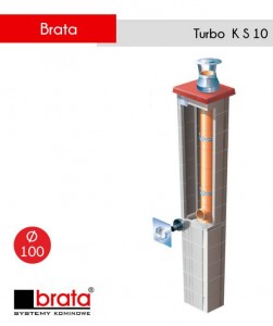 Komin ceramiczny Brata Turbo K S fi 100 do kotłów kondensacyjnych na gaz