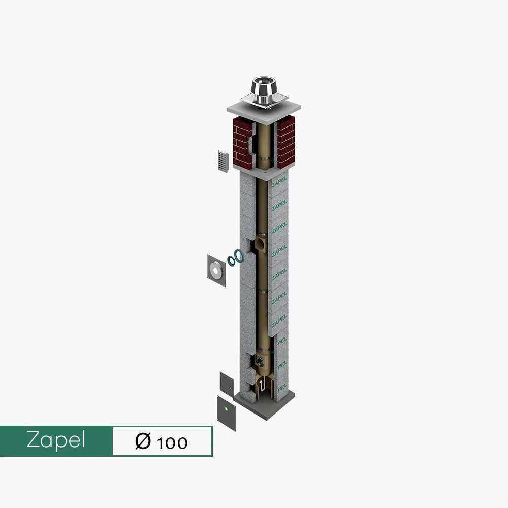 GT Zapel Turbo fi 100 - ceramiczny komin przeznaczony do kotłów na gaz i olej.