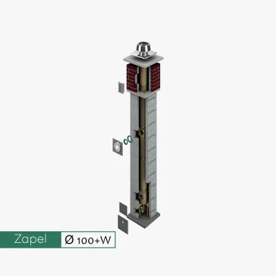 GT Zapel Turbo fi 100+W ceramiczny komin do kotłów na gaz plus wentylacja