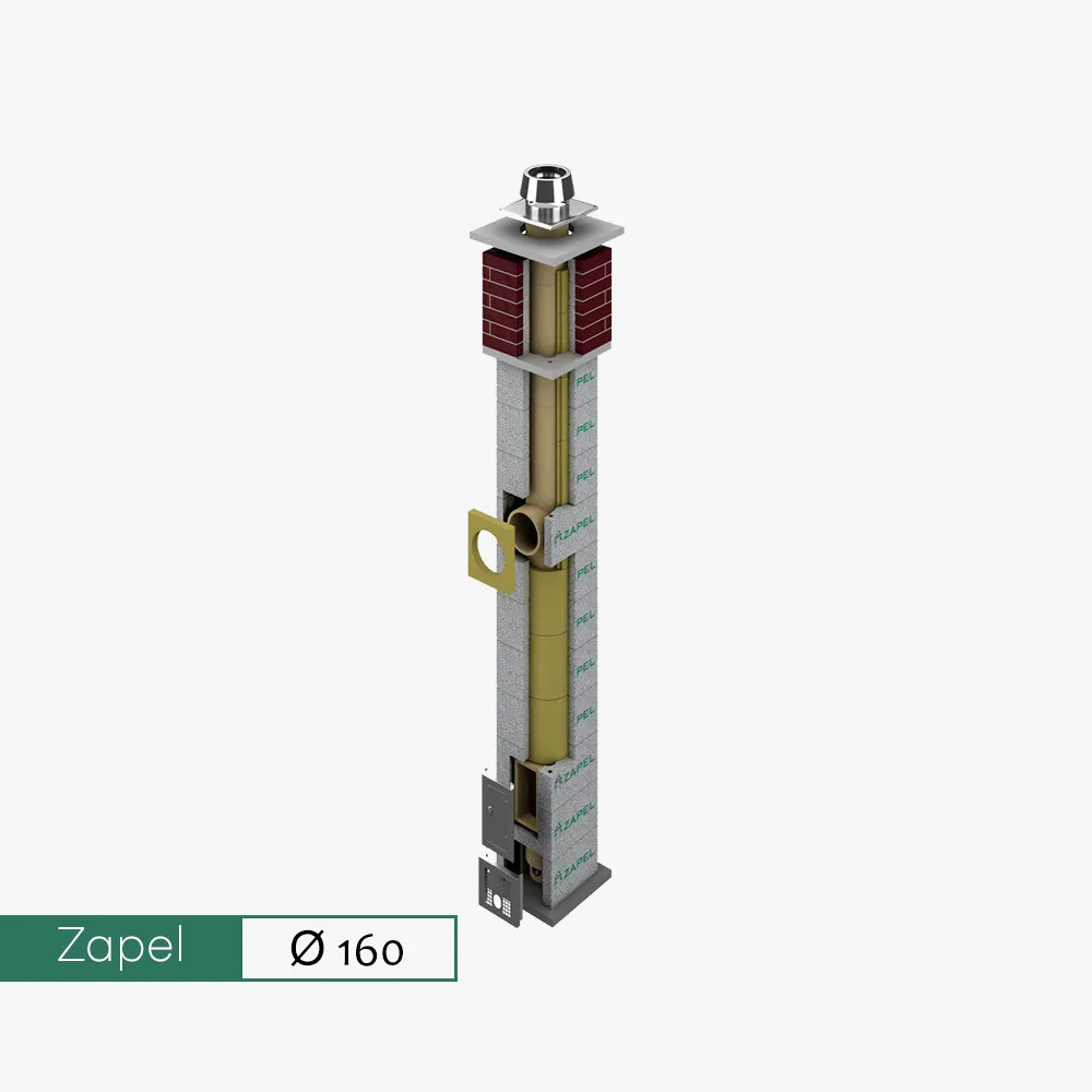 GT Zapel Eco S/M fi 160 ocieplony komin ceramiczny uniwersalny oraz na paliwa stałe