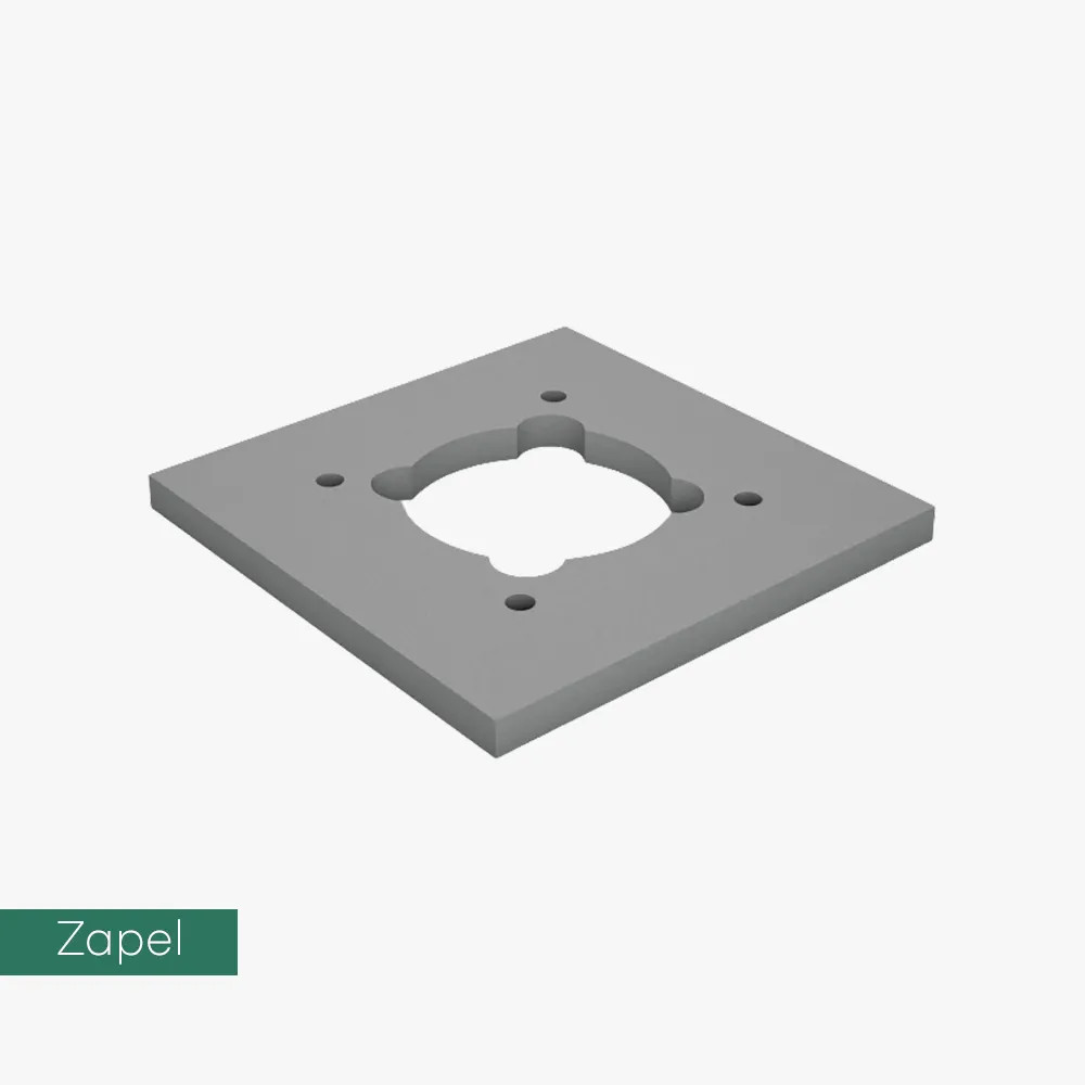 GT Zapel płyta wspornikowa pod klinkier S 53 x 53 cm do kominów bez wentylacji PDK