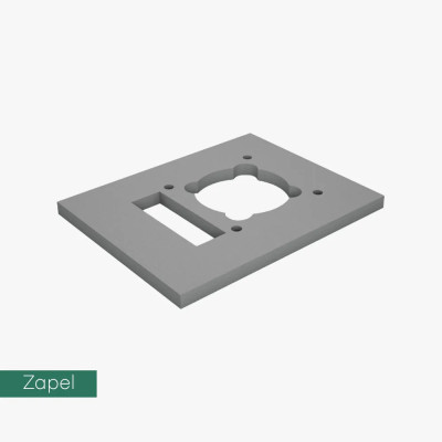 GT Zapel płyta wspornikowa pod klinkier SW 67 x 53 cm do kominów z 1 wentylacją PPK