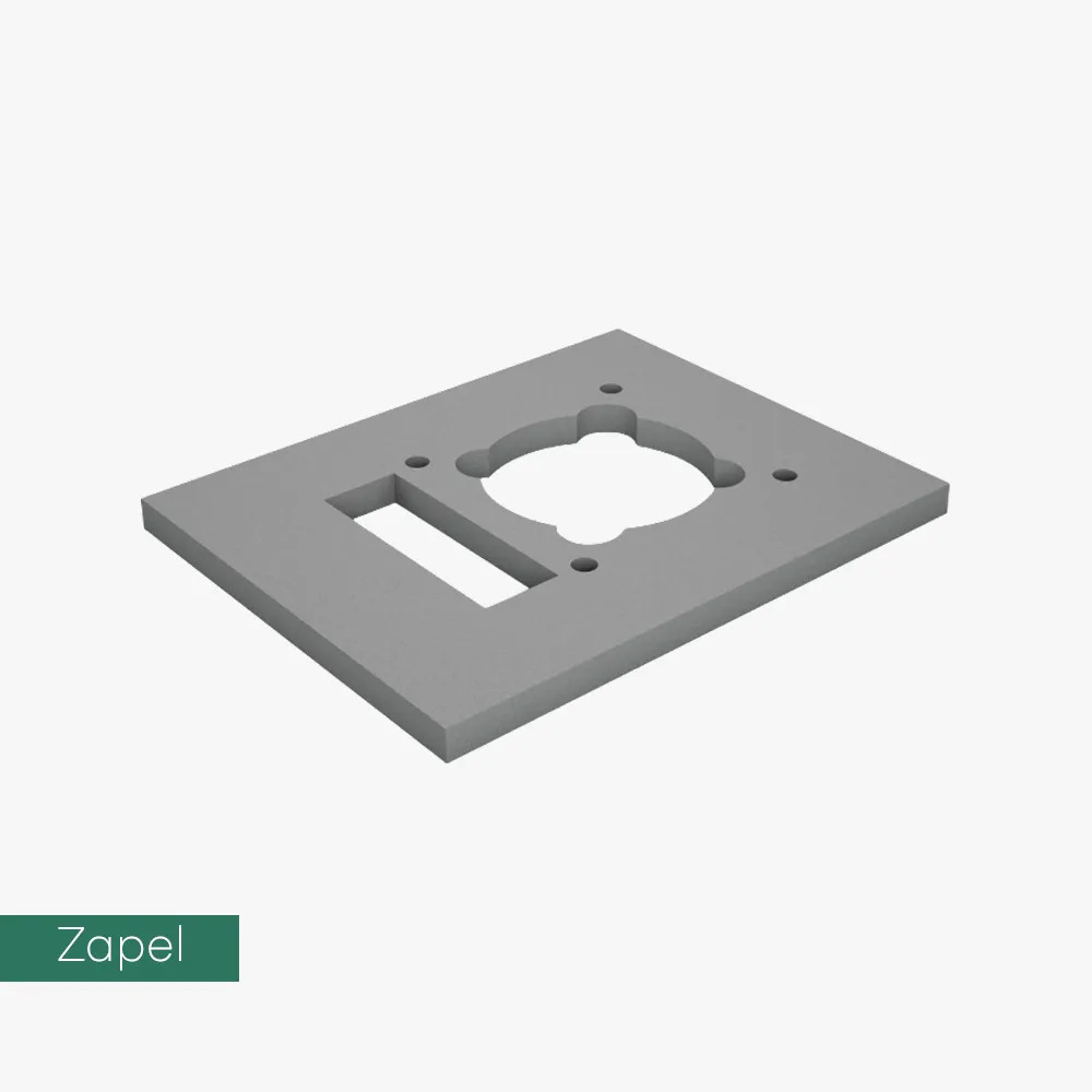 GT Zapel płyta wspornikowa pod klinkier SW 67 x 53 cm do kominów z 1 wentylacją PPK