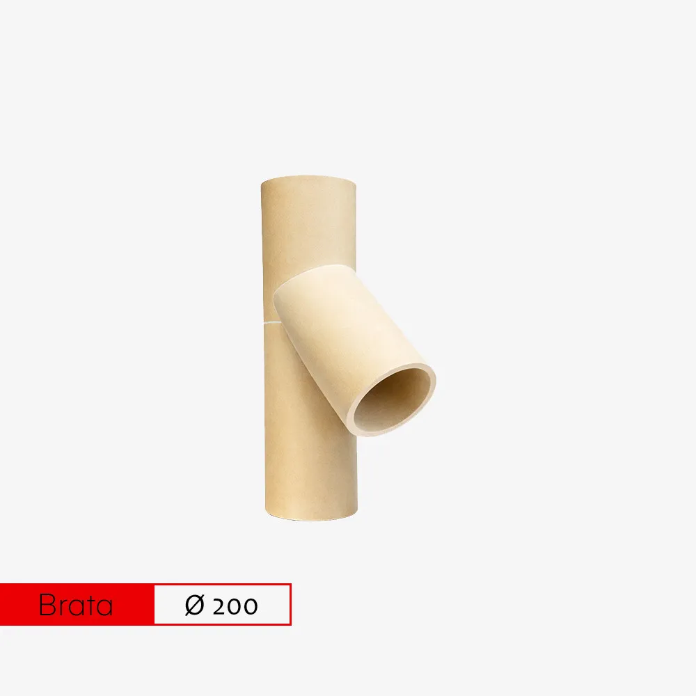 Trójnik spalinowy 45° (uniwersalny) fi 200 Brata
