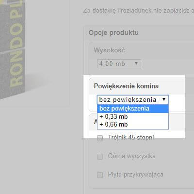 Możesz powiększyć komin Schiedel o 33 lub 66 cm